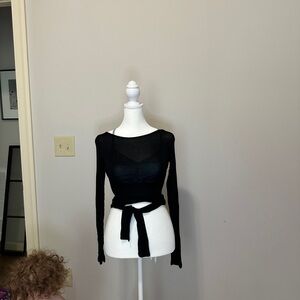 Alo yoga black barre top Small NWOT s